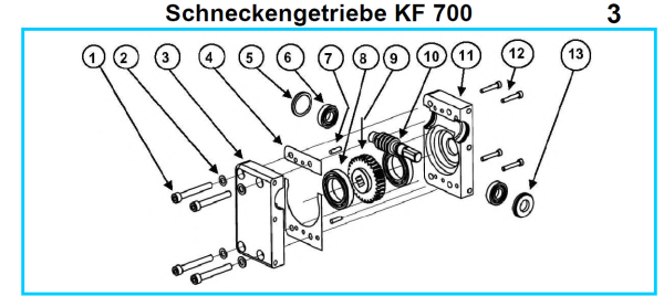Original Schneckengetriebe für Fleika KF 700 Kernbohrständer