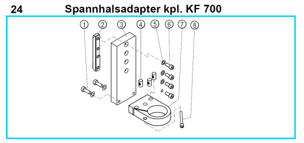 Original Spannhalsadapter für Fleika KF 700 Kernbohrständer