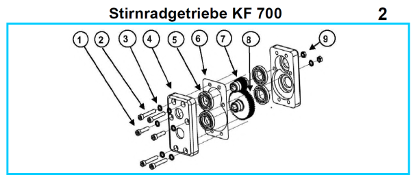 Original Stirnradgetriebe für Fleika KF 700 Kernbohrständer