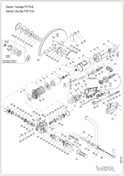 Original Ersatzteile für Handsäge WEKA TS 40