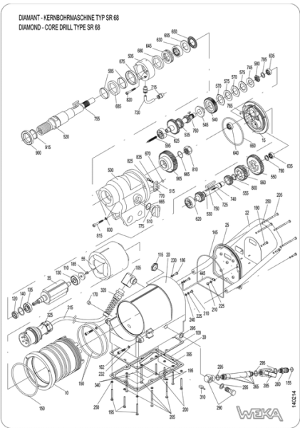 Original Ersatzteile für WEKA SR 68 Kernbohrmaschine