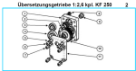 Original Übersetzungsgetriebe 1:2,6 für Fleika KF 250 Kernbohrständer