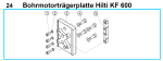 Original Bohrmotorträgerplatte Hilti für Fleika KF 600 Kernbohrständer