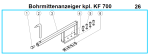 Original Bohrmittenanzeiger für Fleika KF 700 Kernbohrständer
