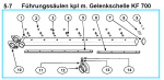 Original Führungssäule mit Gelenkschelle für Fleika KF 700 Kernbohrständer