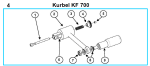 Original Kurbel für Fleika KF 700 Kernbohrständer
